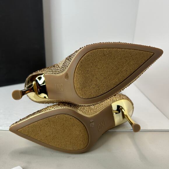 INC International Concepts SeveriaF5 Jeweled Knee High Boot Gold Women 7M NWB - Picture 11 of 14